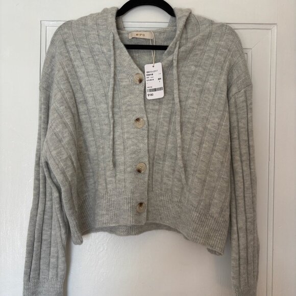 M+P+E Cropped Hooded Button-Up Cardigan — NWT - Picture 1 of 3